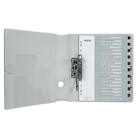 Índice Imprimible Wow De Leitz, De PP, Extra Ancho Multicolor 1-20 A4 Maxi