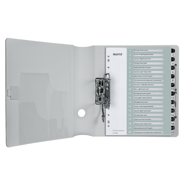 Índice Imprimible Wow De Leitz, De PP, Extra Ancho Multicolor 1-20 A4 Maxi