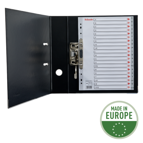 Abecedarios De Plástico Con Carátula Índice Gris A-Z A4