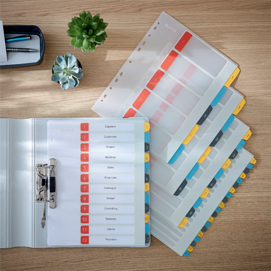 Índice Imprimible Leitz Cosy 1-10, PP  A4 Maxi