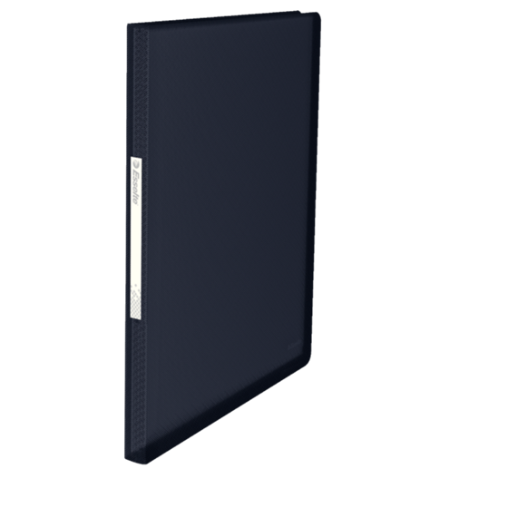 Carpeta De Fundas Vivida De Esselte De Tapas Flexibles, Translúcida Vivida Negro