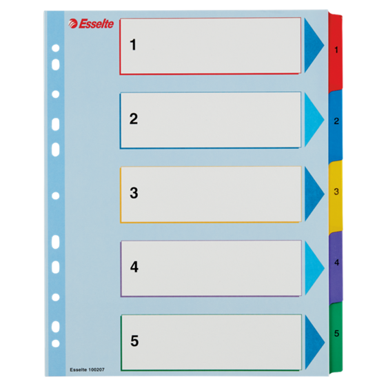Índices Proyectos Borra Y Reescribe Multicolor 1-5 A4 Maxi