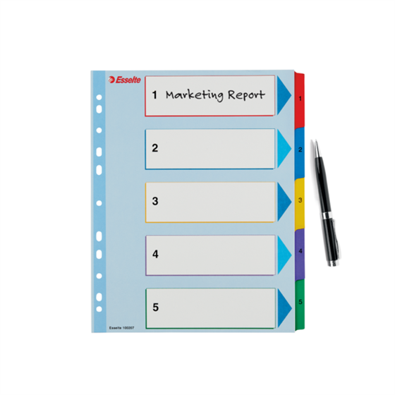 Índices Proyectos Borra Y Reescribe Multicolor 1-5 A4 Maxi