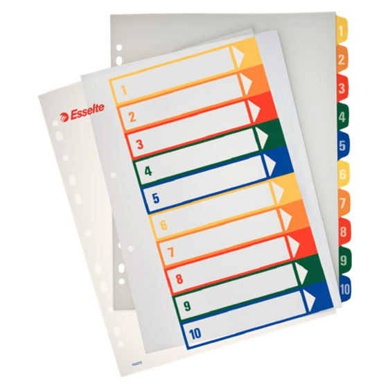 Índices Proyectos Imprimibles Multicolor 1-10 A4 Maxi