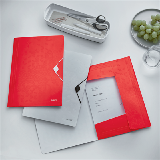 Carpeta De 3 Solapas Wow De Leitz Rojo