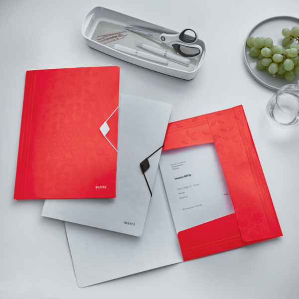 Carpeta De 3 Solapas Wow De Leitz Rojo