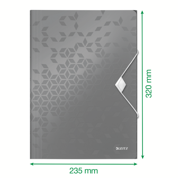 Carpeta De 3 Solapas Wow De Leitz Rojo
