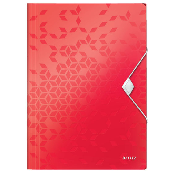 Carpeta De 3 Solapas Wow De Leitz Rojo