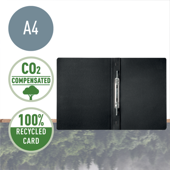Dosier De Cartón Con Clip En Espiral Leitz Recycle, Conco2 Compensado Negro