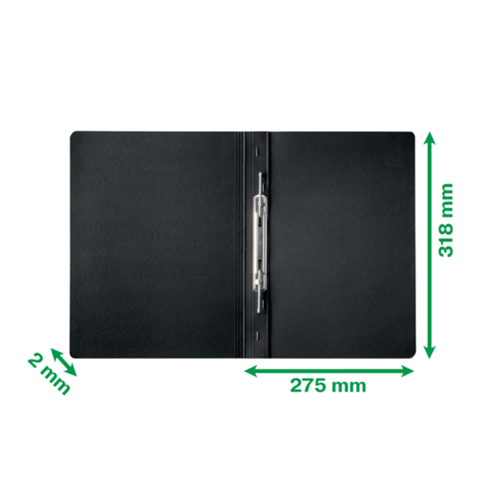Dosier De Cartón Con Clip En Espiral Leitz Recycle, Conco2 Compensado Negro