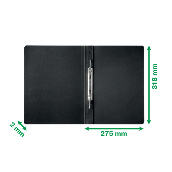 Dosier De Cartón Con Clip En Espiral Leitz Recycle, Conco2 Compensado Negro