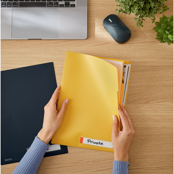 Dosier De Privacidad Con Pestañas Leitz Cosy Amarillo Cálido