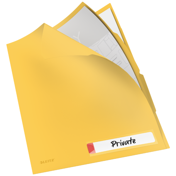 Dosier De Privacidad Con Pestañas Leitz Cosy Amarillo Cálido