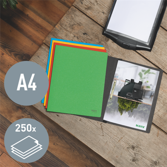 Dosier Fástener De Cartón Leitz Recycle, Co2 Compensado Azul