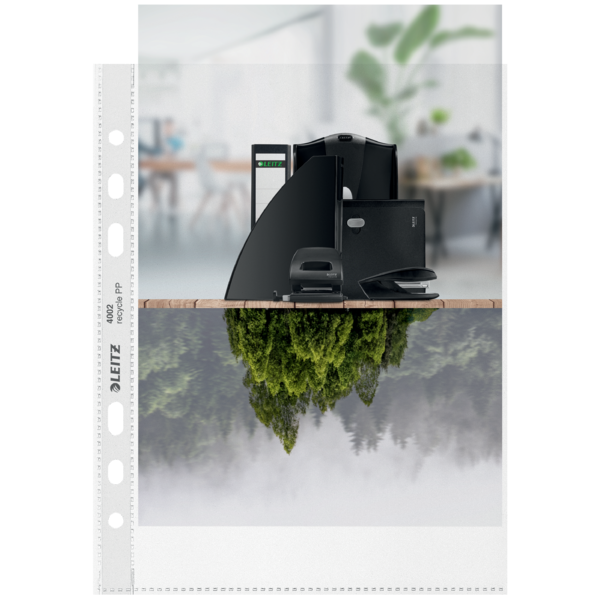 Funda A5 Leitz Recycle, Co2 Compensado Transparente A5 100 Micras