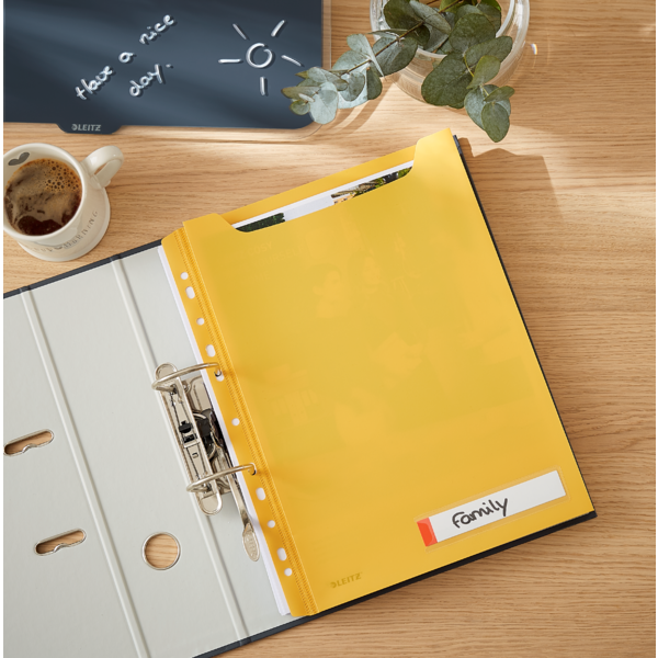 Funda De Privacidad De Alta Capacidad Leitz Cosy Amarillo Cálido A4