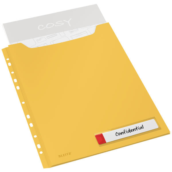 Funda De Privacidad De Alta Capacidad Leitz Cosy Amarillo Cálido A4