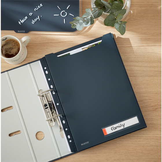 Funda De Privacidad De Alta Capacidad Leitz Cosy Gris Terciopelo A4