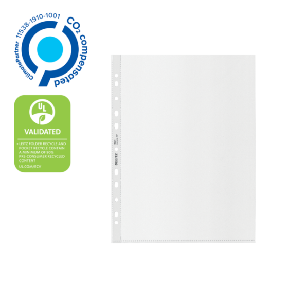 Funda Porta Documentos Leitz Recycle A4 Maxi, Co2 Compensado Transparente A4 100 Micras