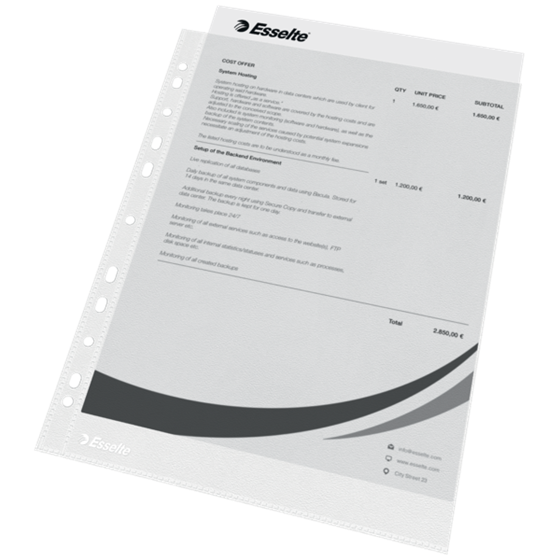 Funda Porta Documentos Transparente A4