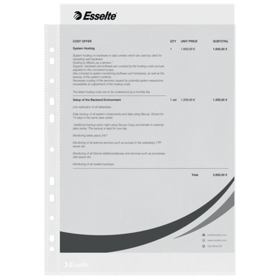 Funda Porta Documentos Transparente A4