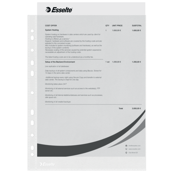 Funda Porta Documentos Transparente A4