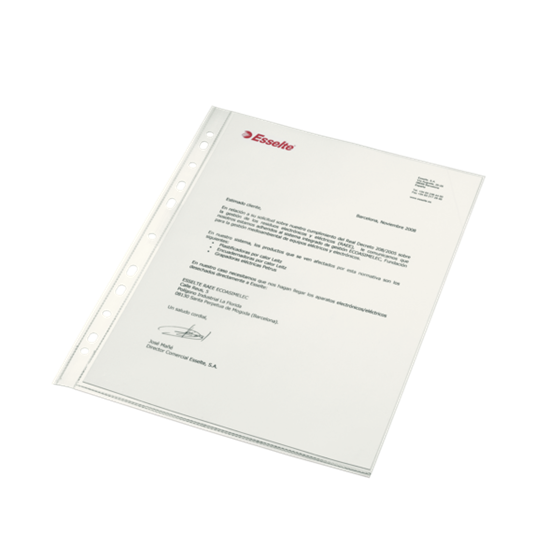 Funda Porta Documentos Transparente A4