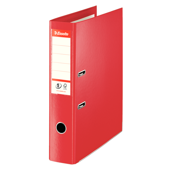 Archivador De Palanca De PP N.º 1 De Esselte Vivida Rojo Folio Lomo: 75 Mm.