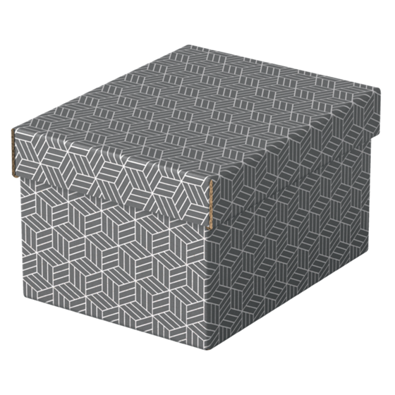 Caja Pequeña De Almacenamiento Y Regalo Esselte Para El Hogar, Paquete De 3 Gris