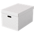Caja De Almacenamiento Para El Hogar Esselte Grande, Paquete De 3 Blanco
