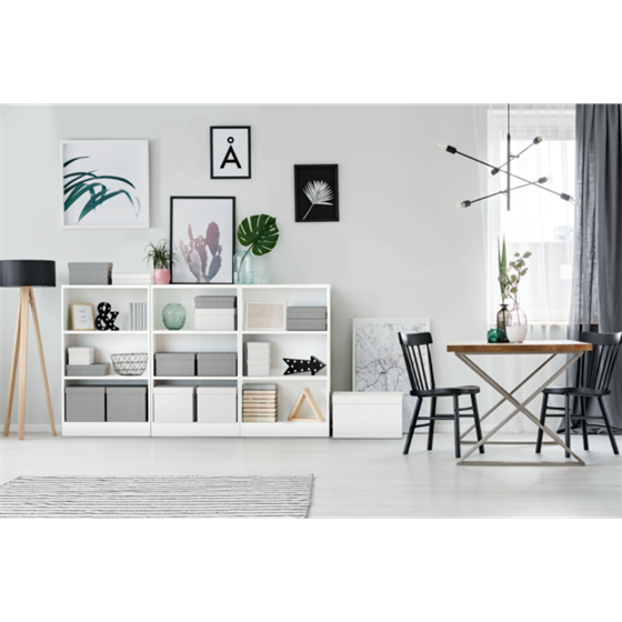 Caja De Almacenamiento Para El Hogar Esselte Grande, Paquete De 3 Blanco