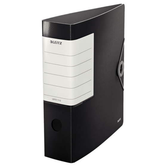 Archivador De Palanca 180° Solid De Leitz Negro PP A4 Lomo: 82 Mm.