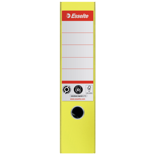 Archivador Esselte No.1, Co2 Compensado, Cartón 100% Reciclado Amarillo A4 Lomo: 75 Mm.