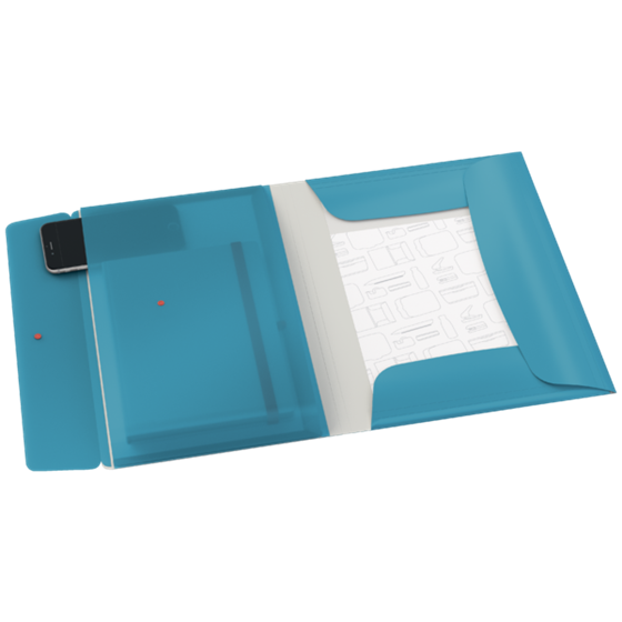 Carpeta De 3 Solapas Con Bolsillo Leitz Cosy Azul Calma