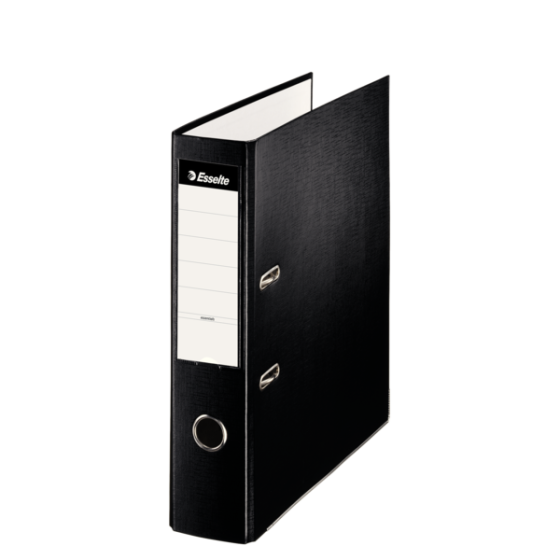Archivador De Palanca De PP De Plástico Forrado De Esselte Negro Folio Lomo: 75 Mm.
