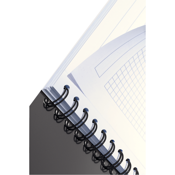 Cuaderno Leitz Office A4 cuadriculado,  encuadernación Wiro con tapas rígidas Verde 90 H. 90 g.