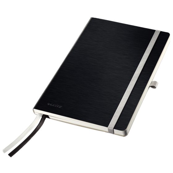 Cuaderno Leitz Style A5 con hojas blancas y tapas flexibles Negro satinado 80 H. 100 g.