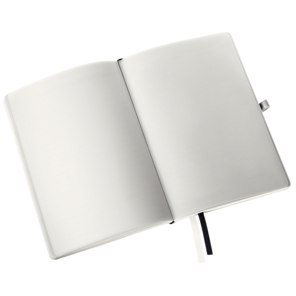 Cuaderno Leitz Style A5 con hojas blancas y tapas flexibles Negro satinado 80 H. 100 g.