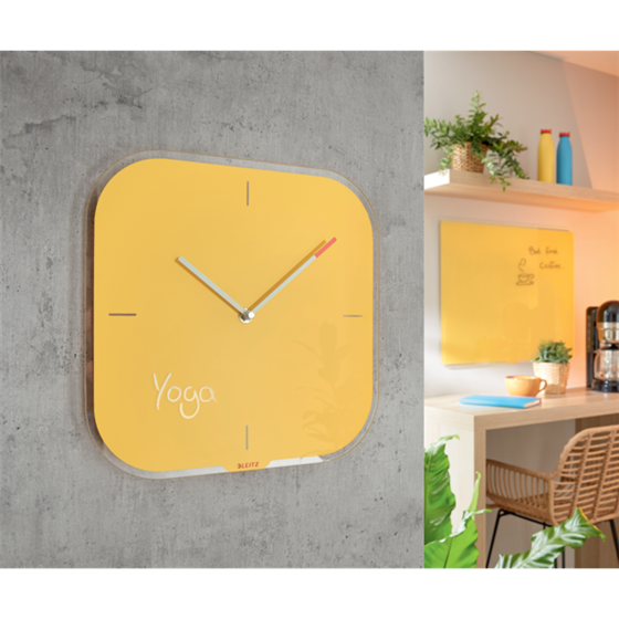 Reloj de pared de cristal silencioso Leitz Cosy 30 x 4 x 30 cm.