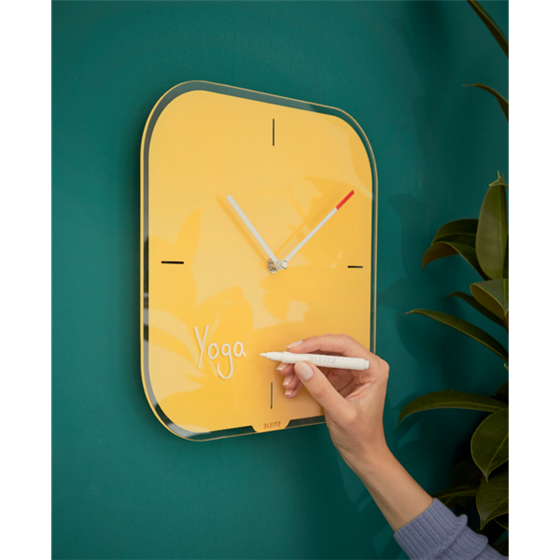 Reloj de pared de cristal silencioso Leitz Cosy 30 x 4 x 30 cm.