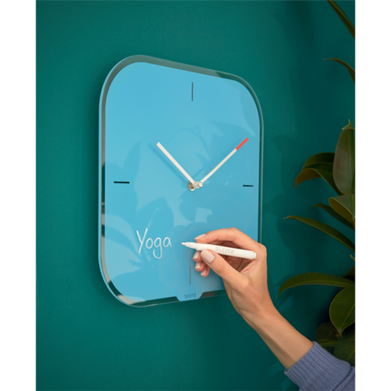 Reloj de pared de cristal silencioso Leitz Cosy 30 x 4 x 30 cm.
