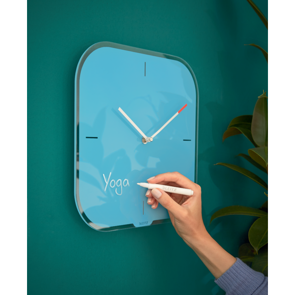 Reloj de pared de cristal silencioso Leitz Cosy 30 x 4 x 30 cm.