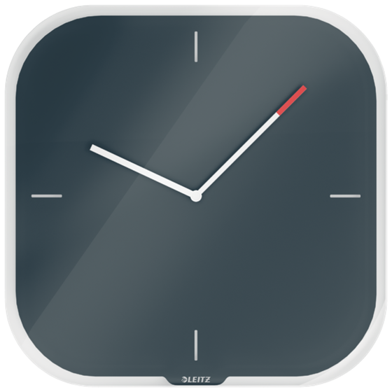 Reloj de pared de cristal silencioso Leitz Cosy 30 x 4 x 30 cm.