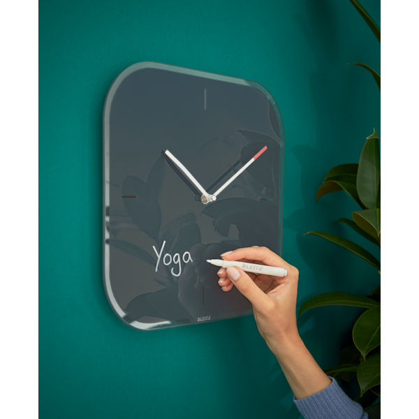 Reloj de pared de cristal silencioso Leitz Cosy 30 x 4 x 30 cm.