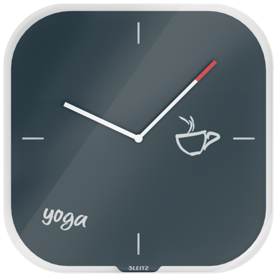 Reloj de pared de cristal silencioso Leitz Cosy 30 x 4 x 30 cm.