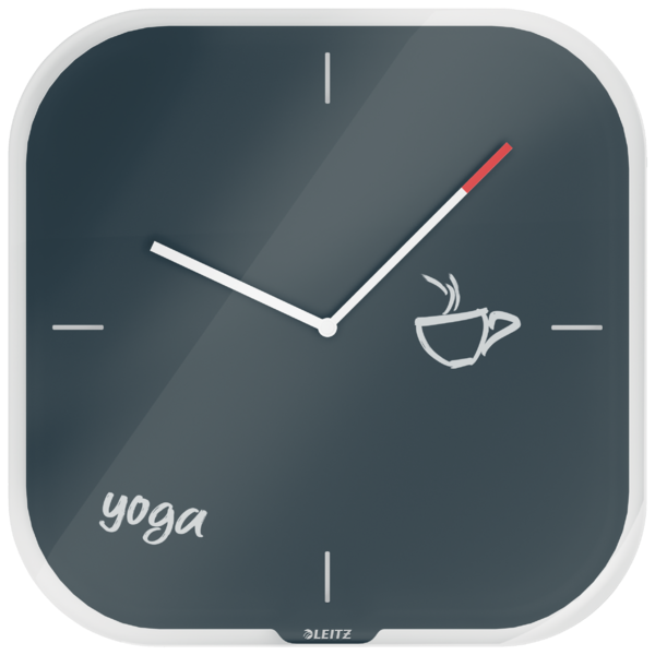 Reloj de pared de cristal silencioso Leitz Cosy 30 x 4 x 30 cm.