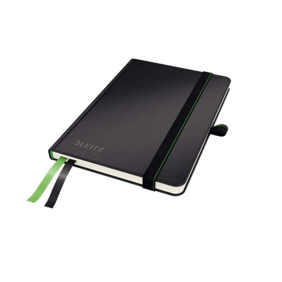 Cuaderno Leitz Complete A6 con rayas con tapas rígidas Negro 80 H. 100 g.