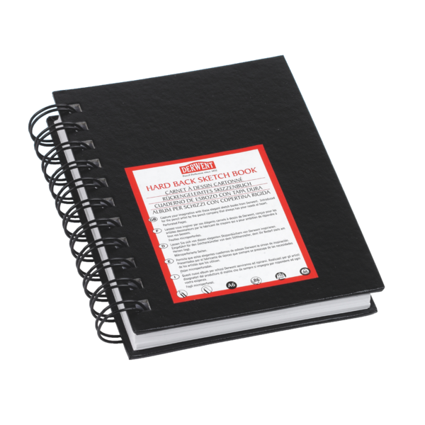 Bloc de espiral Big Book de Derwent A5 Negro 86 h. 110 g. Tapa PP