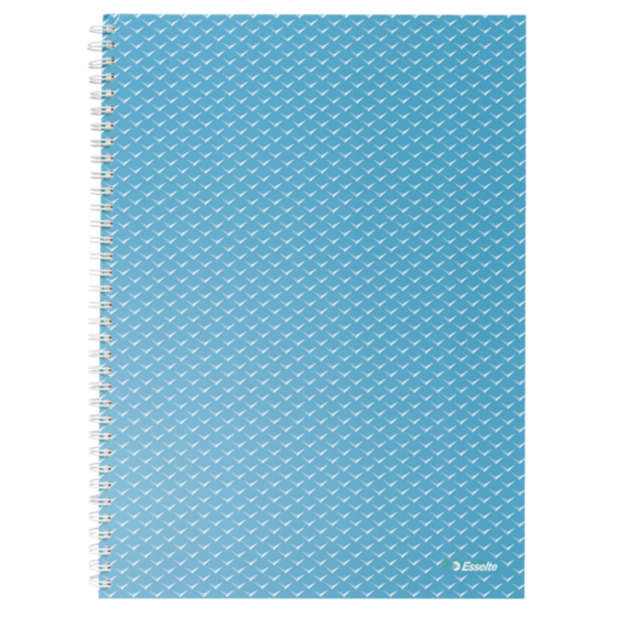 Cuaderno A4 con pauta rayada, encuadernado wiro Esselte Colour'Breeze Azul 80 H. .