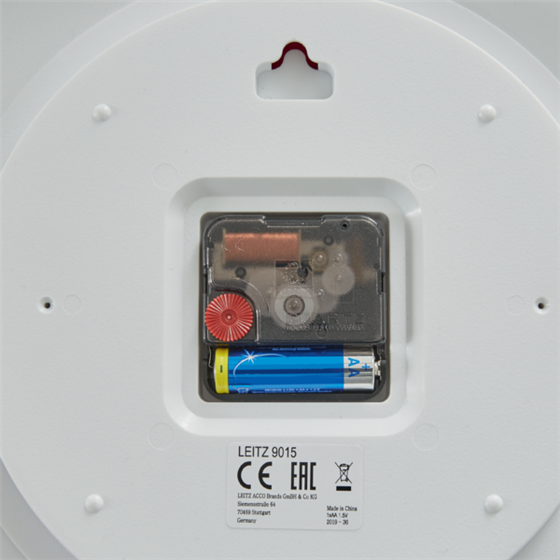 Reloj de pared silencioso Leitz WOW Amarillo 29 x 4,3 x 29 cm.